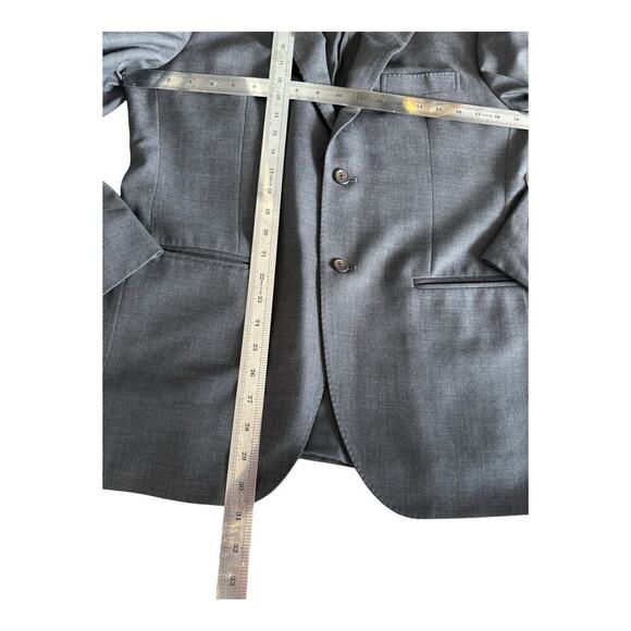 Vintage Polo Ralph Lauren 40R Grey Blazer Sport Coat Virgin Wool - Picture 7 of 13